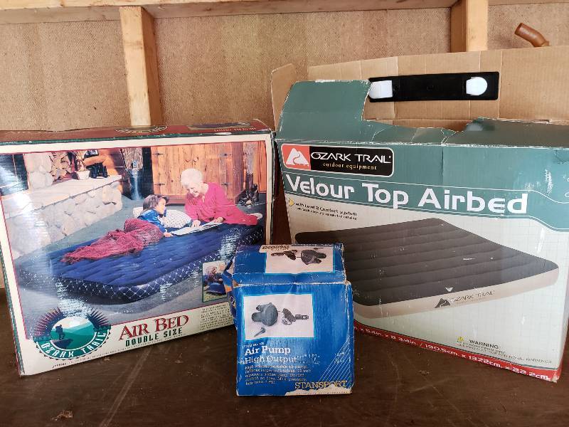 lot 10696 image: Pair of Blow Up Mattresses and Pump