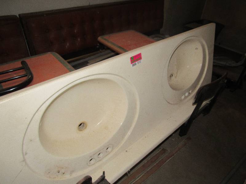 lot 8107 image: Dual Vanity Sink Top