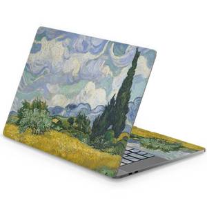 lot 19388 image: Mertak Vinyl Skin Compatible with MacBook Air 13 M2 M1 2023 2022 Pro 16 inch 15 14 2021 2020 2019 Cover Van Gogh Wrap Laptop Sticker Art Top Decal Print Wheat Field with Cypresses Painting