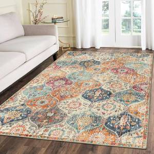 lot 19422 image: Lahome Moroccan Trellis Washable Area Rugs 5x7, 5x7 Area Rugs for Living Room Bedroom, Indoor Non-Slip Large Oriental Accent Throw Carpet for Kitchen Entryway Bathroom Office, CreamMulti