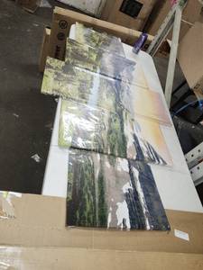 lot 19441 image: Large Format Mountain Landscape Canvas Print 5 Piece