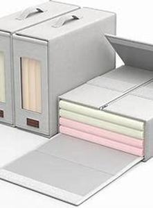 lot 19398 image: Huwaile Sheet Organizers and Storage Set - Beige FFA0004WW
