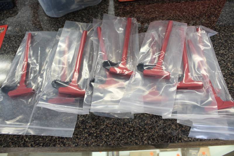 lot 2002 image: 10 pack of Tactical Charging Handles (RED)