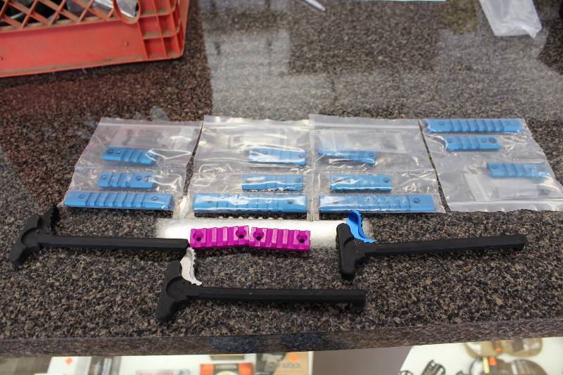 lot 2017 image: Mini rail and charging handle lot