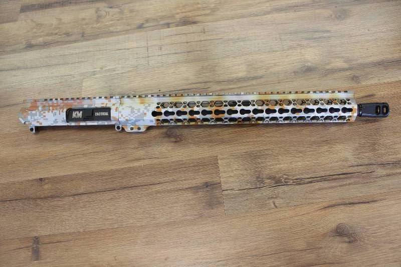 lot 2027 image: 16 AR 15 Upper 5.56 Custom Digital Camo Anodize