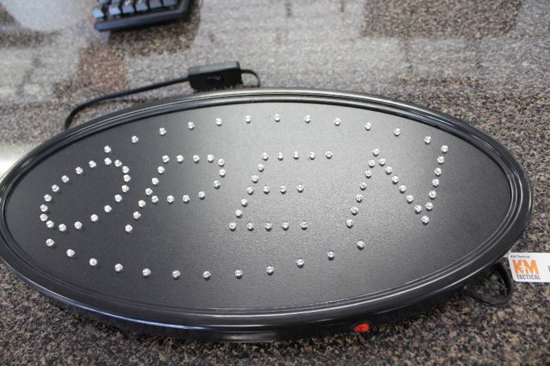 lot 2036 image: LED Open sign keyboard and mouse