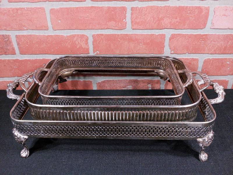 lot 37 image: Silver Plated Chafing Dishes