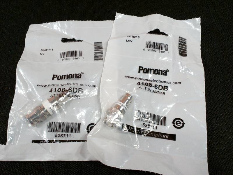 lot 84 image: Pomona Attenuator Coax BNC MBNCF50 4108-6DB