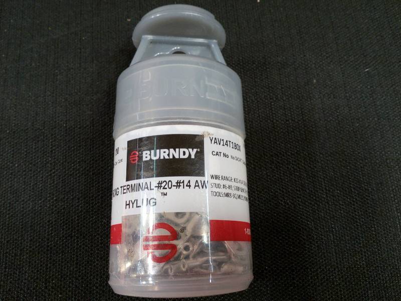 lot 85 image: Burndy Ring Thermal HYLUG Terminal #20 - #14 AW YAV14T1BOX