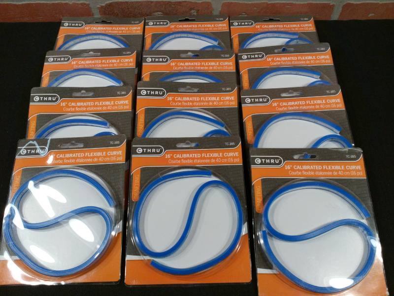 lot 96 image: C-Thru 16 Calibrated Flexible Curve Rulers TC-385