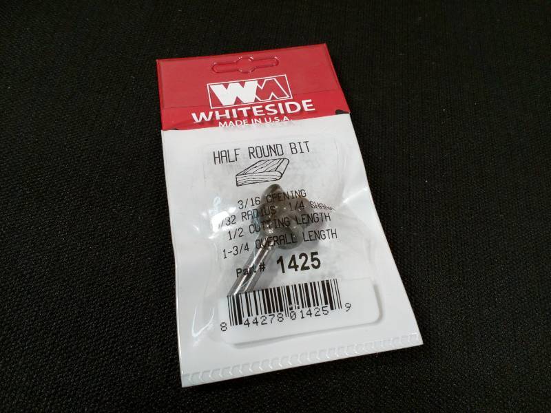 lot 191 image: Whiteside Half Round Bull Nose Router Bit 1425