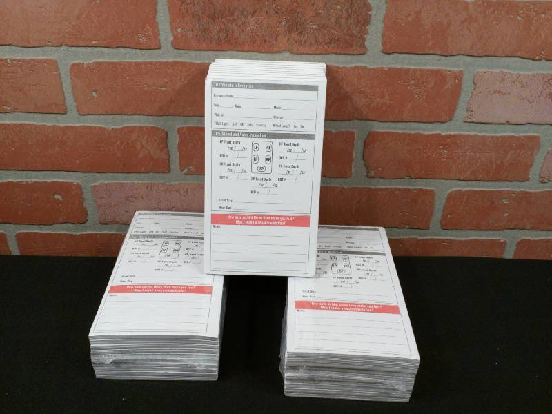 lot 193 image: Tire Vehicle Wheel Valve Inspection Information Forms