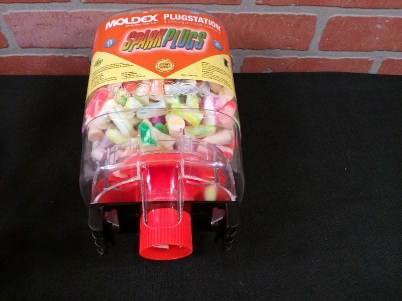 lot 194 image: Moldex Spark Plugs Disposable Foam Earplugs & Hangable Dispenser 6644