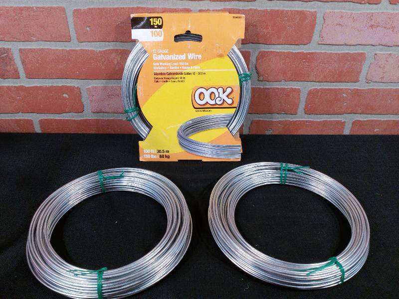 lot 238 image: OOK 534830 Galvanized Wire 12 Gauge