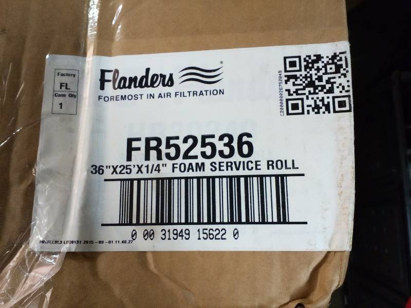 lot 256 image: Flanders FRS2536 Cut To Fit Foam Service Roll