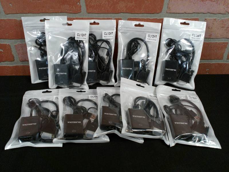 lot 289 image: Victsing VGA to HDMI Output 1080P HD Audio TV AV HDTV Video Cable Converter Adapters