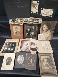 lot 140 image: Vintage Family Photo Collection 1920s-1950s with Masonic Portraits and Vintage Postcards