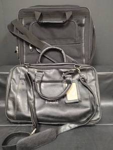 lot 148 image: Laptop Bags - Black Leather Hyatt Regency Milwaukee & Nylon Business Cases