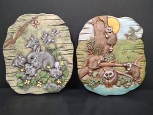 lot 194 image: Woodland Animal Wall Plaque Set