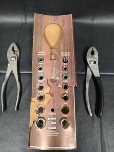 lot 208 image: Socket Set with MetricStandard Sockets and Pliers