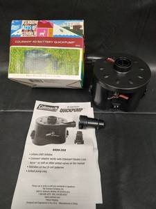 lot 210 image: NIB Coleman 4D Battery QuickPump Air Pump