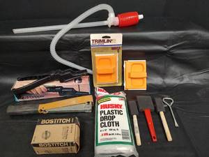 lot 249 image: Bostitch H30 with 38 inch Staples, NIB Handi Gripper, Painting Supplies and More