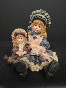 lot 357 image: Yesterdays Child Dollstone - Victoria and Samantha
