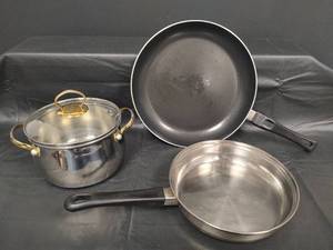 lot 367 image: Cookware - Stainless Steel Stock Pot and More