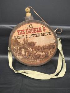 lot 395 image: Double G Ranch & Cattle Drive Cowboy Decorative Canteen