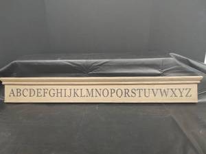 lot 404 image: Wooden Alphabet Letter Board Wall Hanging, 38 Inches