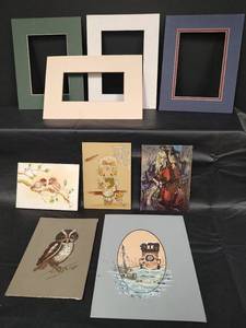lot 543 image: Vintage Picture Collection and Various Size Mat Boards