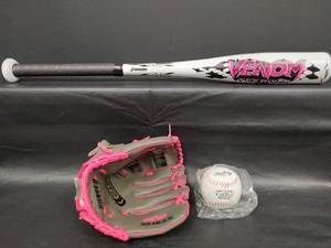 lot 463 image: New Venom Tee Ball Bat with Pink Glove and Official T-Ball