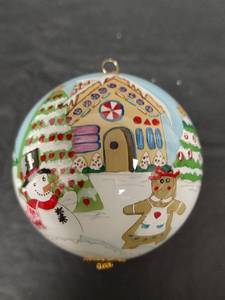 lot 469 image: Handpainted Inside Christmas Ornament Dated 2003