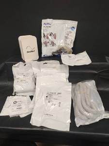 lot 481 image: NIP ResMed CPAPBiPap Supplies - Water Chamber, Tubing, Face Masks and More
