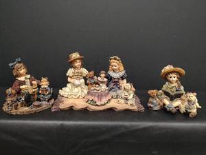 lot 537 image: Yesterdays Child Tea for Four Dollstone Collection Limited Edition, Garden Friends and Mothers Present