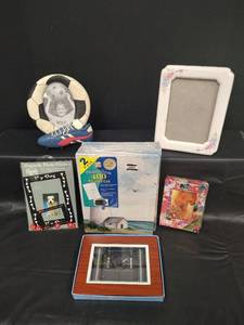 lot 574 image: Photo Frame Collection - Soccer Ball, Ceramic, Magnetic & Digital Frames