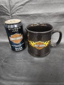 lot 52 image: Harley-Davidson Sturgis 1997 Coffee Mug and Beer Can Set