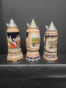 lot 61 image: German Beer Steins Collection - Heidelberg and Olympia Designs