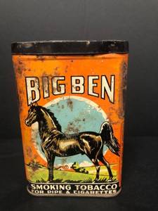 lot 635 image: Vintage Big Ben Smoking Tobacco Tin, Made in U.S.A