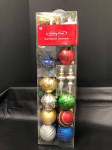 lot 655 image: Shatterproof Christmas Ornaments, Qty 60