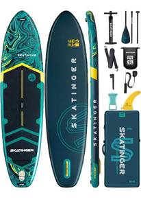 lot 32639 image: 116�35 Super Wide Inflatable Stand Up Paddle Board, Ultra Stable Wide SUP for 21 PeopleFamilyBig Size wShoulder Strap, 100L Backpack, All-Round Sup Board, US, Pictures may not reflect exact item