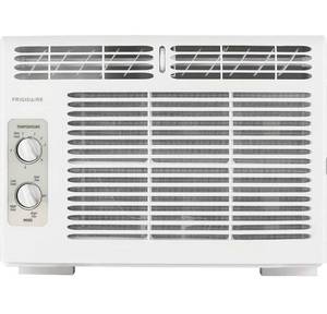 lot 32641 image: Frigidaire FFRA051WAE Window-Mounted Room Air Conditioner, 5,000 BTU with Temperature Control and Easy-to-Clean Washable Filter, in White
