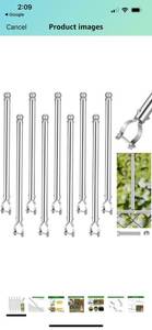 lot 32643 image: Hicarer 9 Pcs 1-38 Chain Link Fence Post Extender 20 Inch Extension Height Galvanized Chain Link Fence Extension for Privacy and Dogs (Sliver)