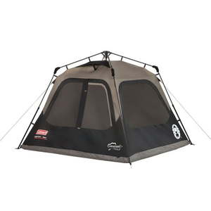 lot 32657 image: Coleman 4-Person Cabin Camping Tent with Instant Setup 1 Room Gray