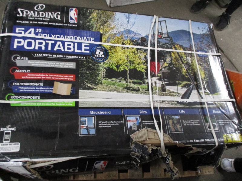 lot 8703 image: Spalding 54 Portable Goal
