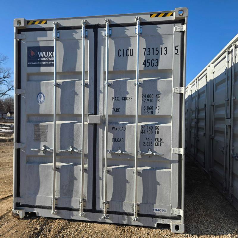 lot 2484 image: One Way Use 40 High Cube Storage Container, 2 Door Opening, End Opening  Wolverine CICU7315990