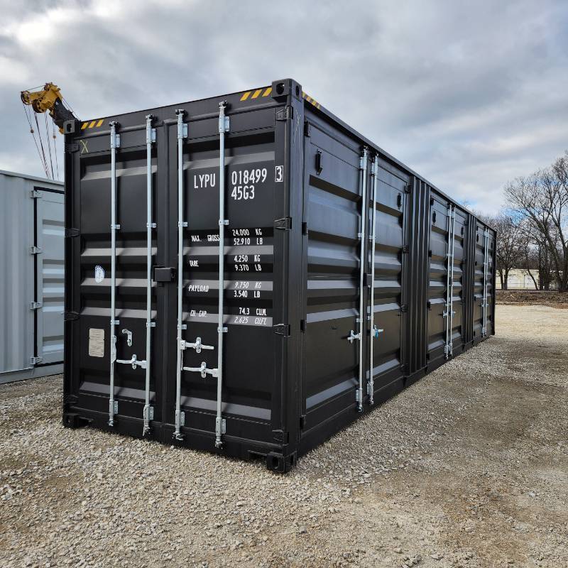 lot 577 image: One Way Use 2024 40 High Cube Storage Container, APPROX 102 TALL X 96 WIDE X 40 DEEP Suihe LYPU0188617  Black