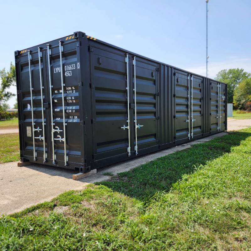 lot 450 image: One Way Use 2024 40 High Cube Storage Container, APPROX 102 TALL X 96 WIDE X 40 DEEP Suihe LYPU0188664  Black