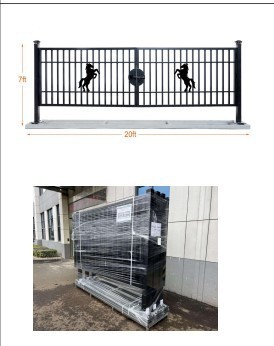 lot 6526 image: Unused 20ft Horse Metal Farm Driveway Gate