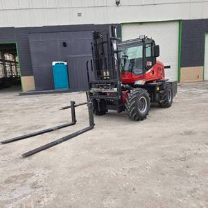 lot 29 image: Unused HY35 Rough Terrain Forklift  3.5 Ton  Diesel Cummings Engine  Cab AC & Heat